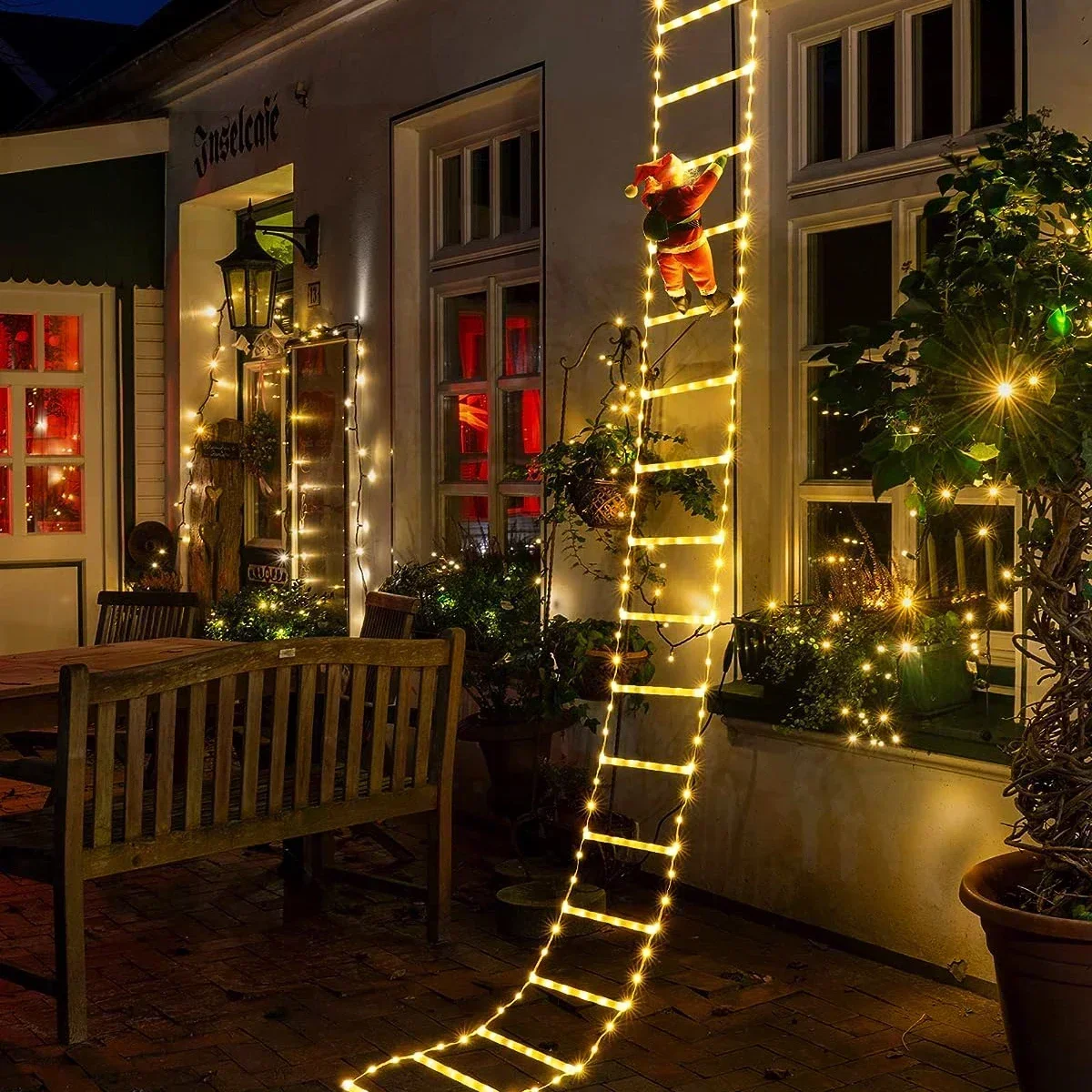 Lighting Tree Decor - Led Ladder Licht Voor Santa Claus