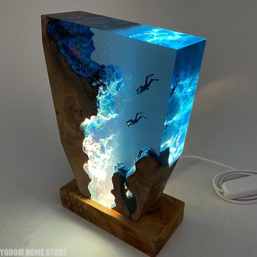 Lighting World Decor - Nieuwe Seabed World Organism Resin Tafellamp