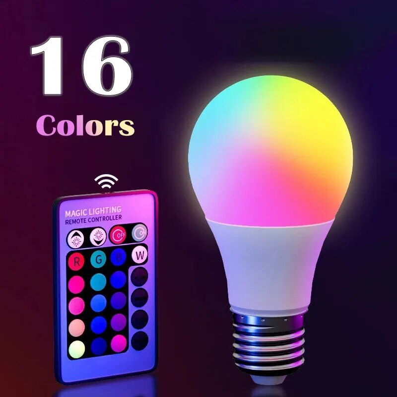 Colour Changing Bulb - 16 kleuren RGB-lamp LED veelkleurige lamp