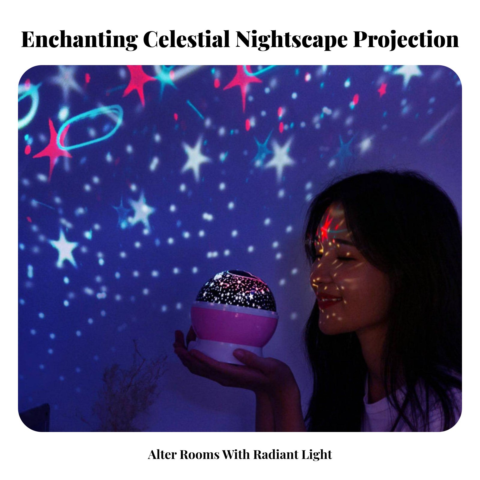 Lighting Decor For Bedroom - Galaxy-projectieapparaat Hemelachtig nachtlandschapseffect Nachtlampje Kleurrijke projectie