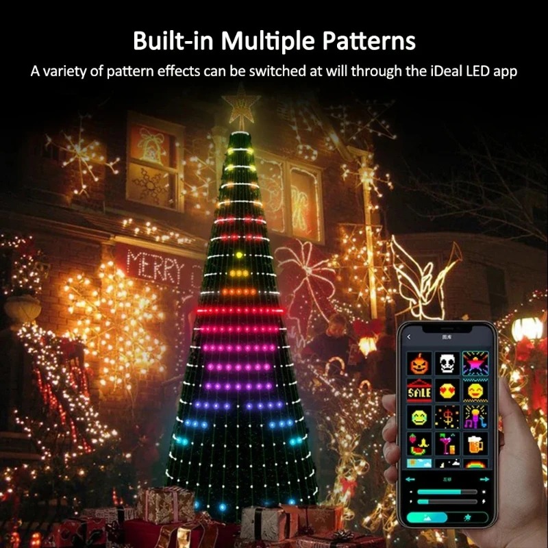 Lighting Tree Decor - Kerstster Boomverlichting RGB LED, Bluetooth APP-gestuurde