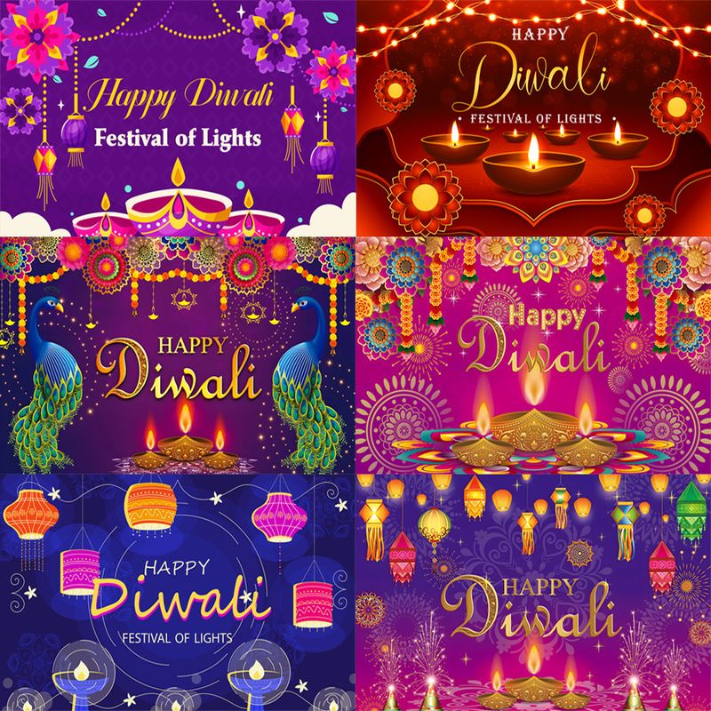 Lighting Decoration For Diwali - VIKAMA Happy Diwali Achtergrond Festival van