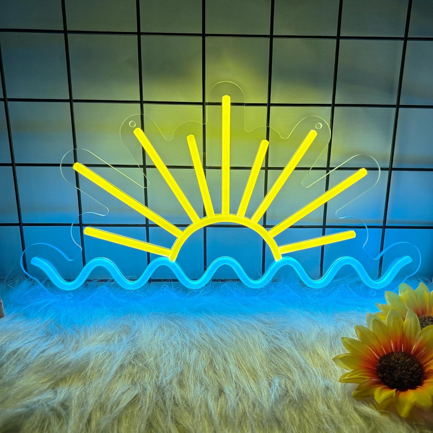 Lighting Decor Sunrise - Zonsopgang Oceangolf Neonbord USB Dimbaar LED