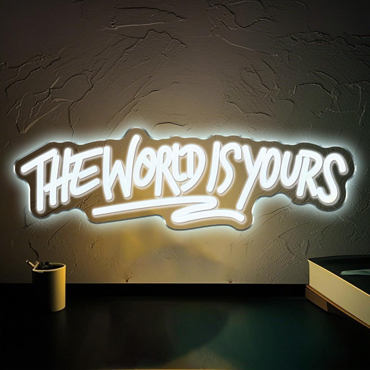 Lighting World Decor - De wereld is van jou Neonbord