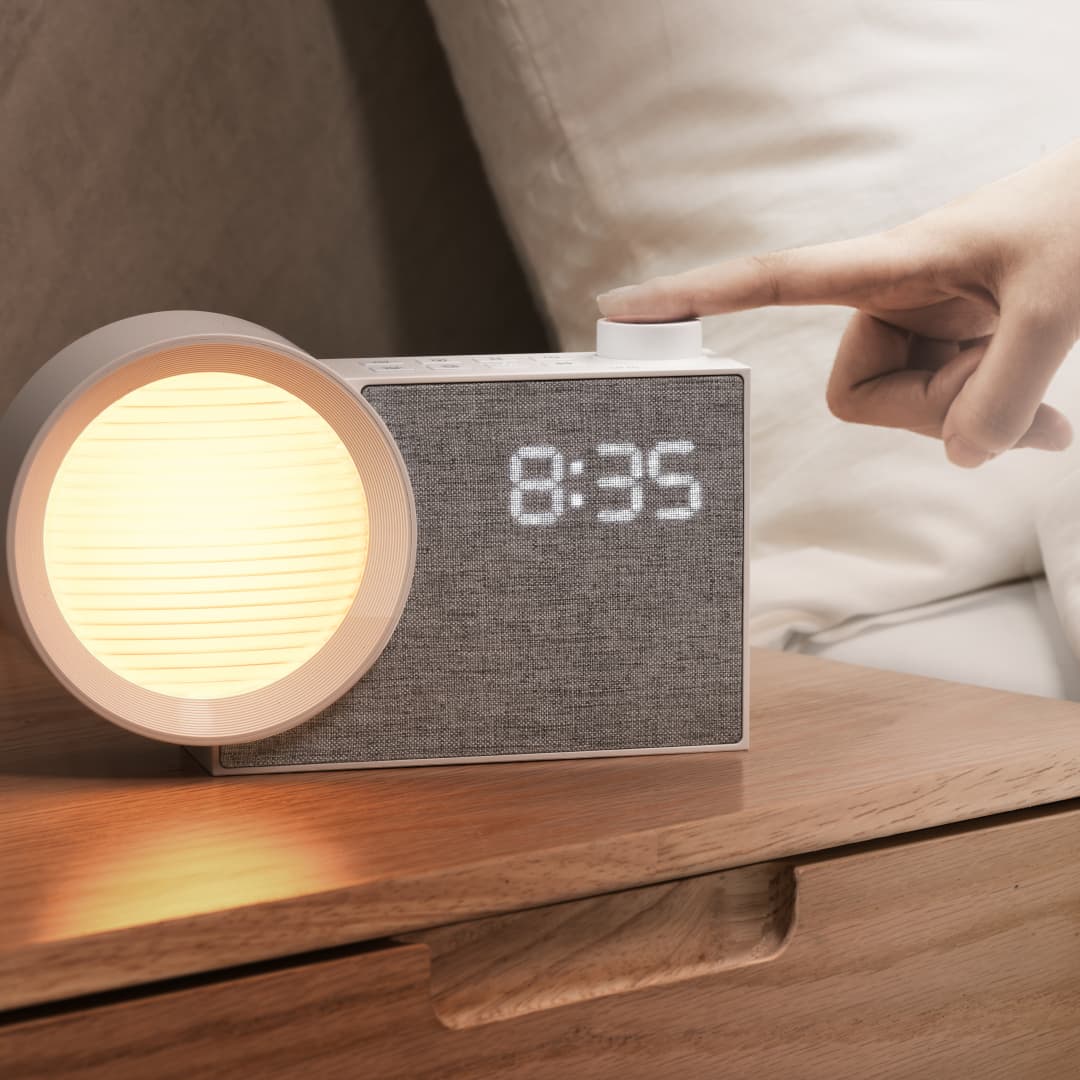 Lighting Decor For Bedroom - WILIT LED Nachtlampje Wekker met Witte