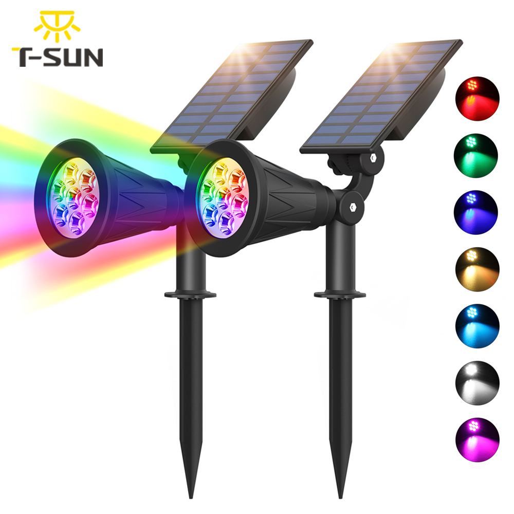 Lighting Decor Sunrise - 1Pc/2Pcs 7LED Solar Spotlight Auto Kleur
