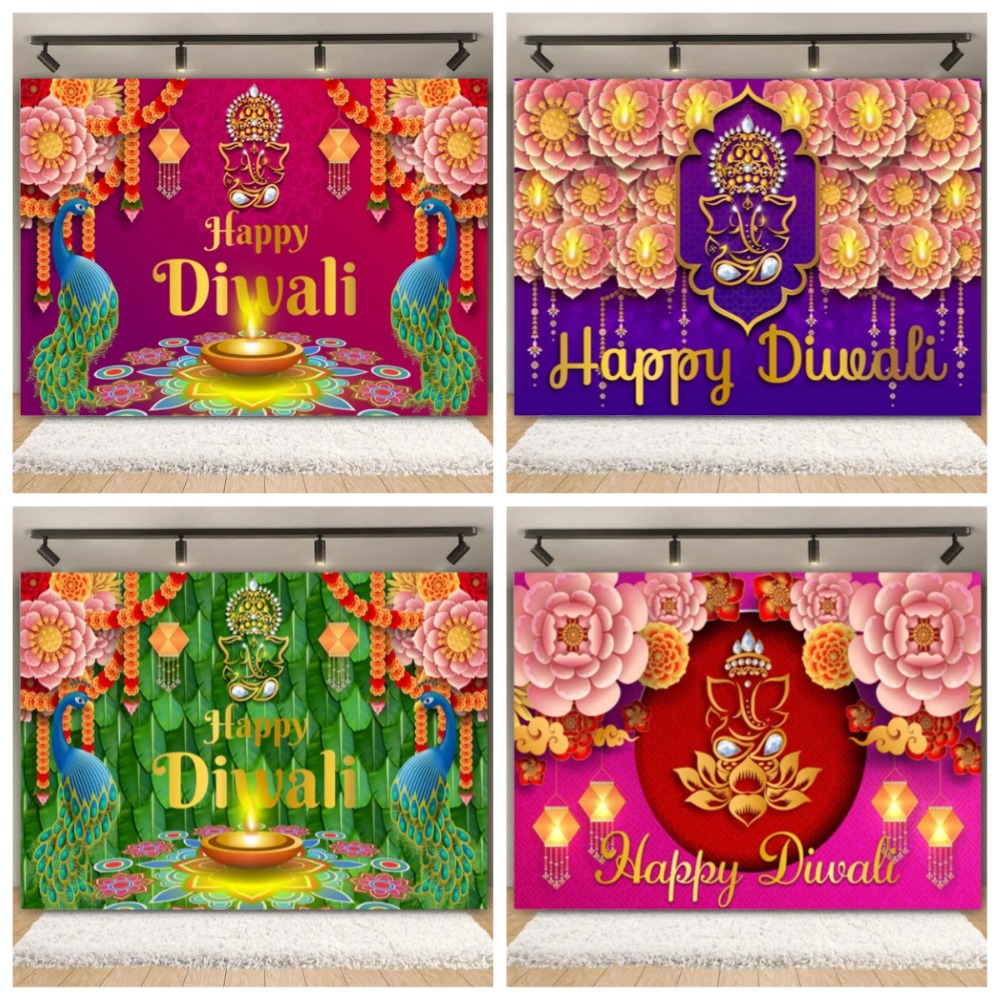 Lighting Decoration For Diwali - Happy Diwali Festival Achtergrond Levert Indiase