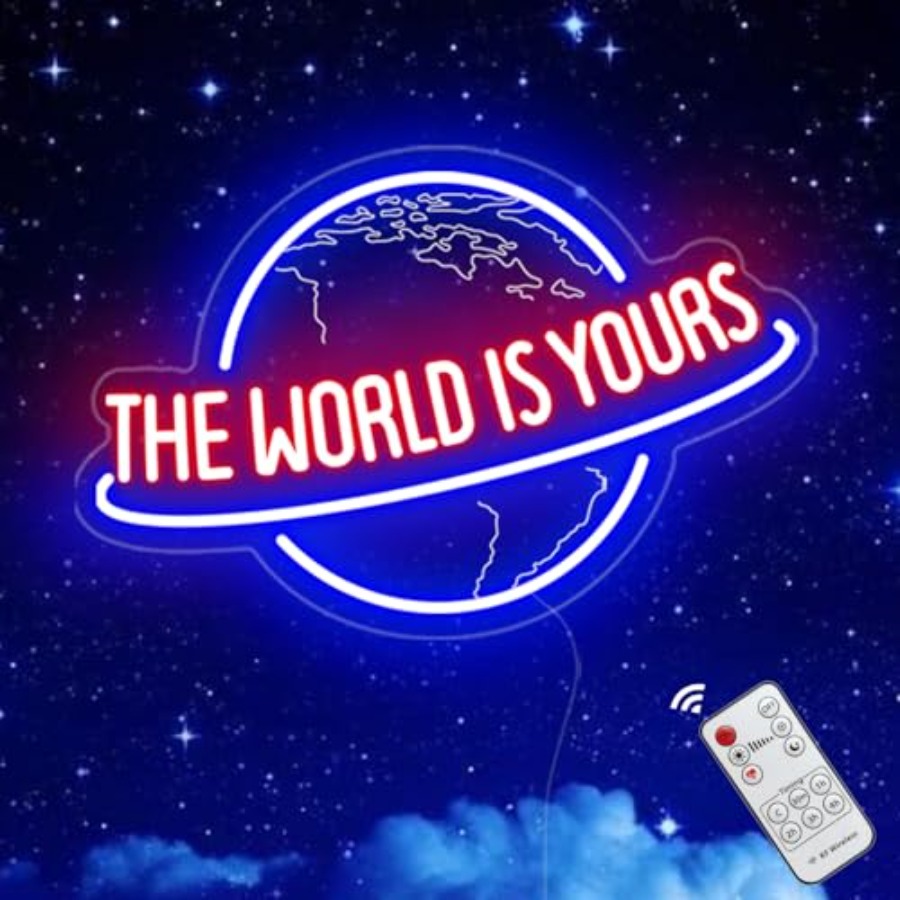 De Wereld Is Van Jou Neonbord, - Lighting World Decor recensie en prijs