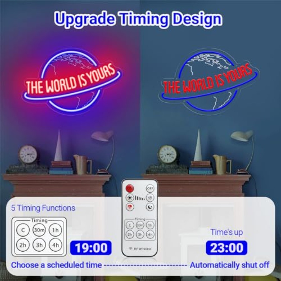 De Wereld Is Van Jou Neonbord, - Lighting World Decor recensie en prijs