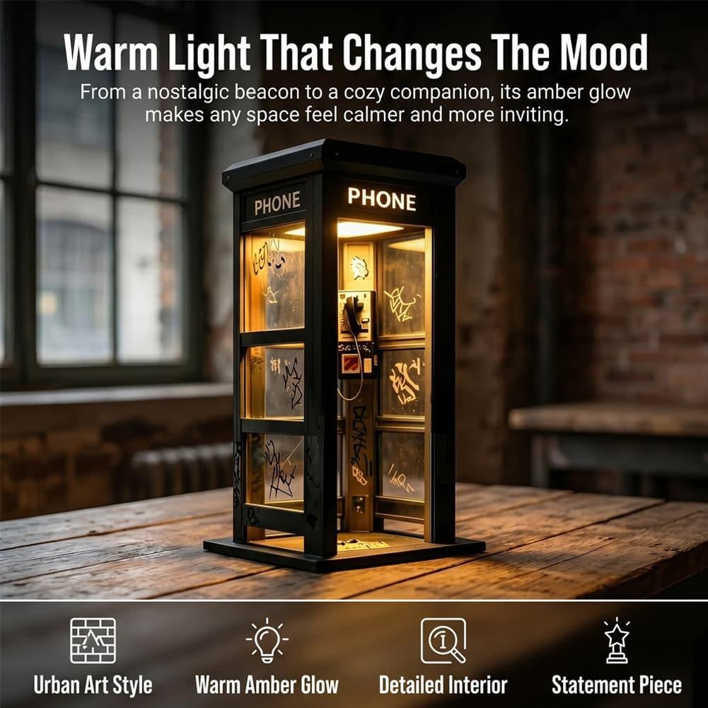 Retro Graffiti Telefooncel Taf - Lighting Decor For Bedroom recensie en prijs