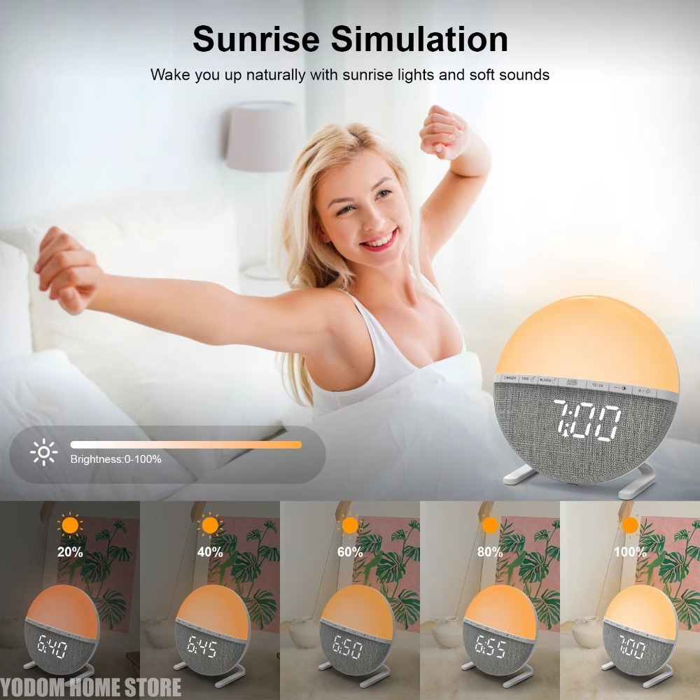 Zonsopgang wekker met kleurrij - Lighting Decor Sunrise recensie en prijs