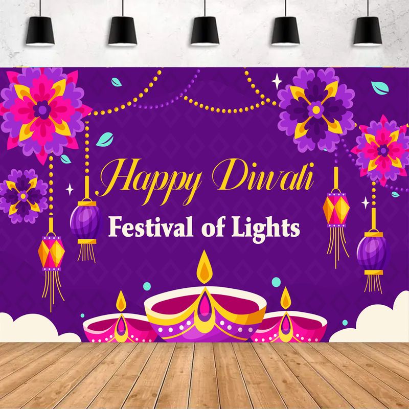 VIKAMA Happy Diwali Achtergron - Lighting Decoration For Diwali recensie en prijs