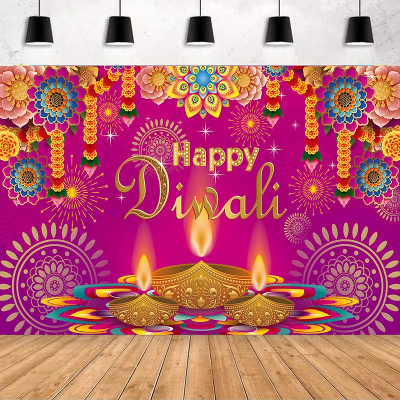VIKAMA Happy Diwali Achtergron - Lighting Decoration For Diwali recensie en prijs