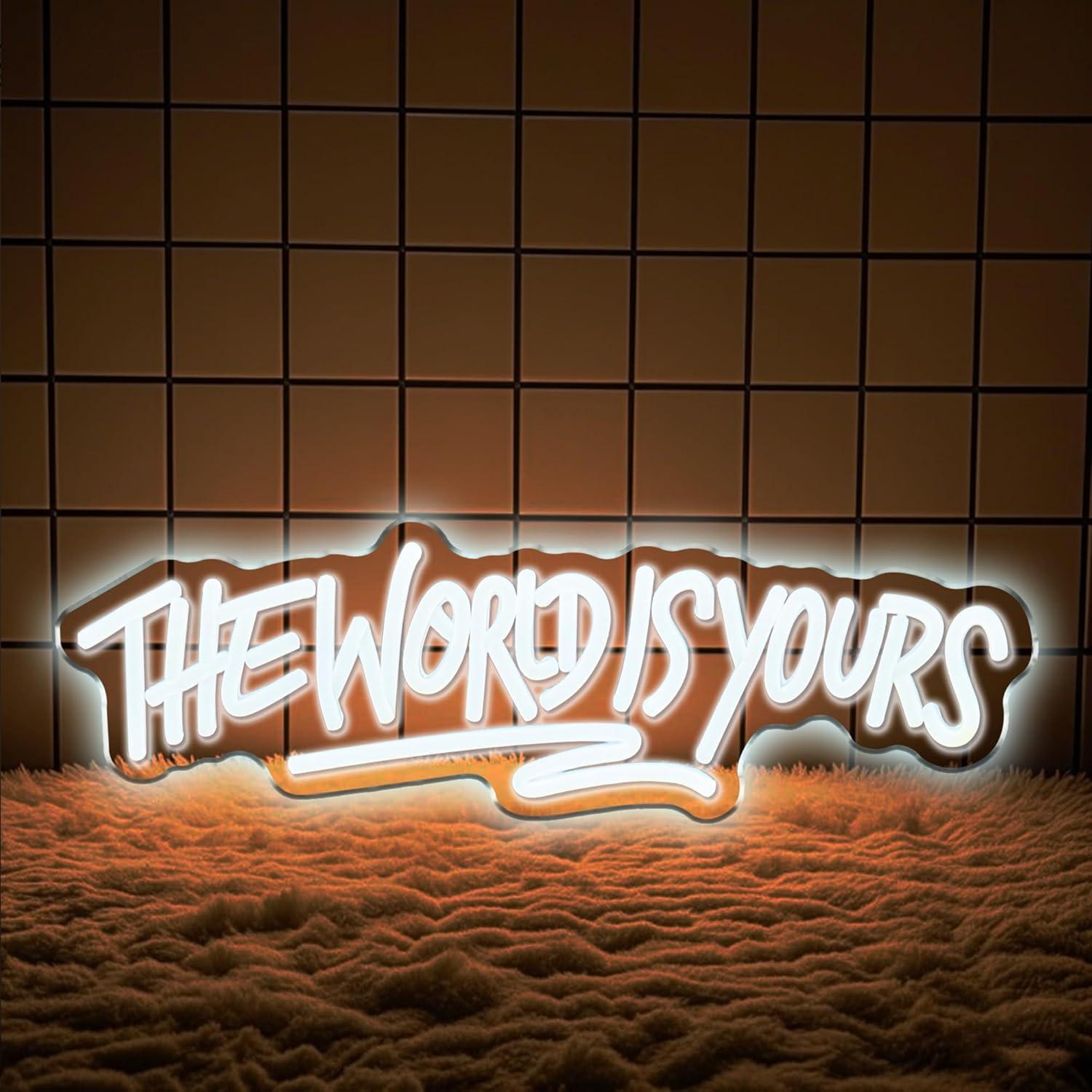 De wereld is van jou Neonbord  - Lighting World Decor recensie en prijs