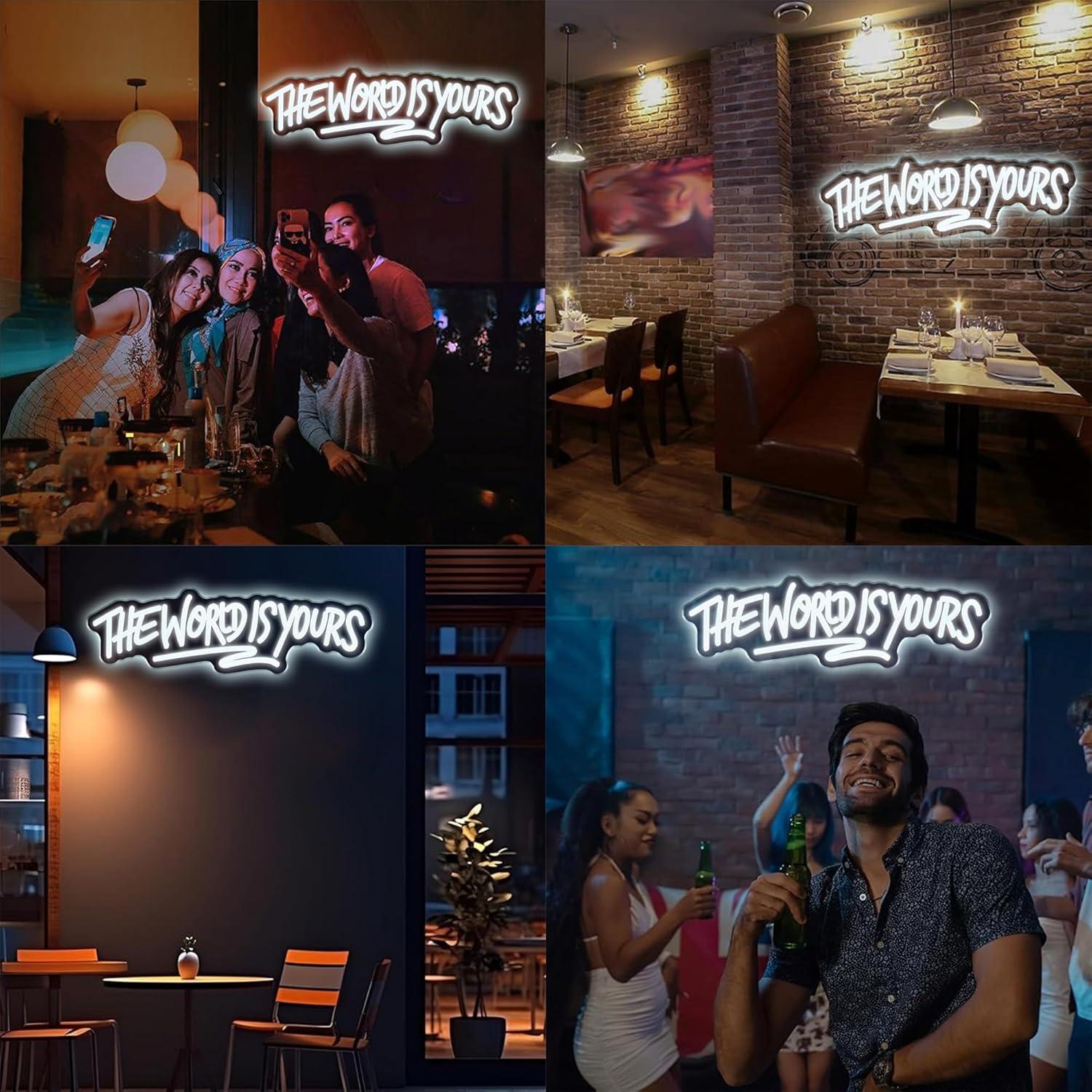 De wereld is van jou Neonbord  - Lighting World Decor recensie en prijs
