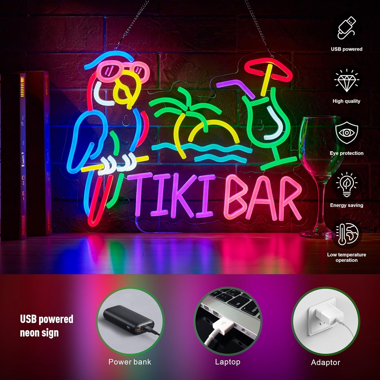 Tiki Bar Papegaai Palmboom Neo - Lighting Tree Decor recensie en prijs
