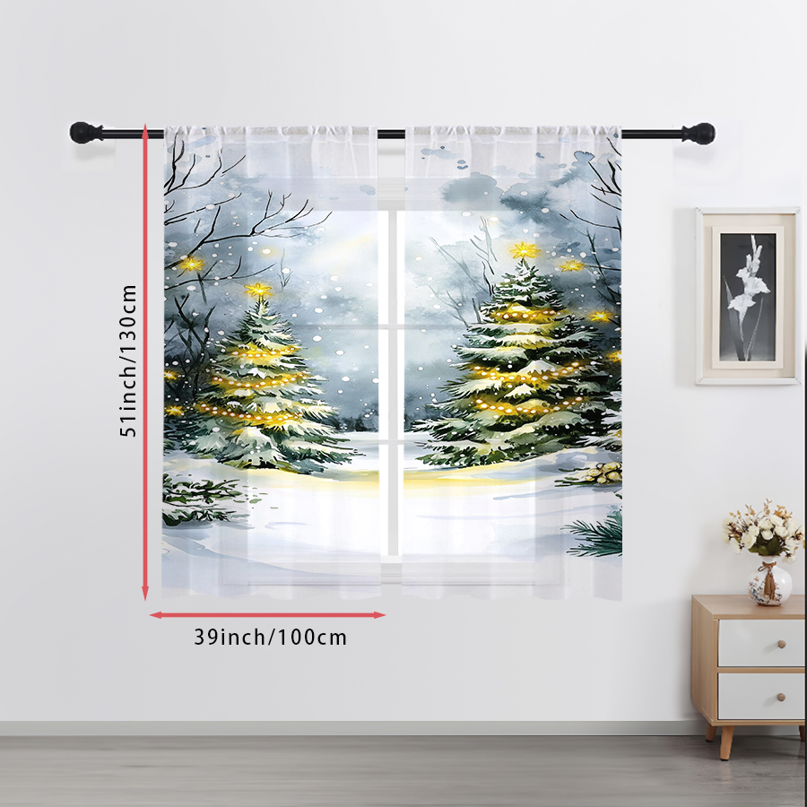 2 stuks transparante gordijnen - Lighting Tree Decor recensie en prijs