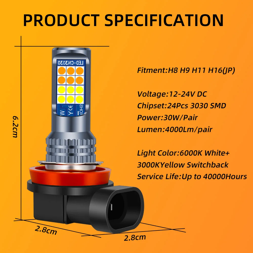 2Pcs Led Mistlamp Lampen Voor  - Colour Changing Bulb recensie en prijs