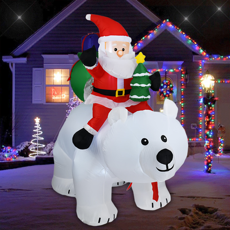 Kerst Opblaasbare Kerstman Rij - Lighting Tree Decor recensie en prijs