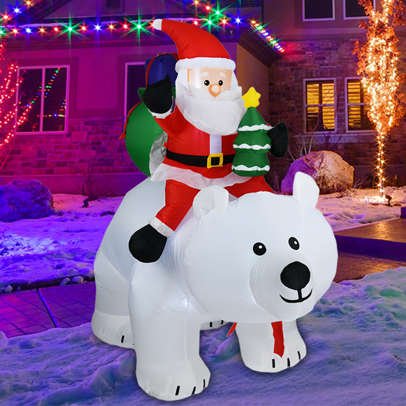 Kerst Opblaasbare Kerstman Rij - Lighting Tree Decor recensie en prijs
